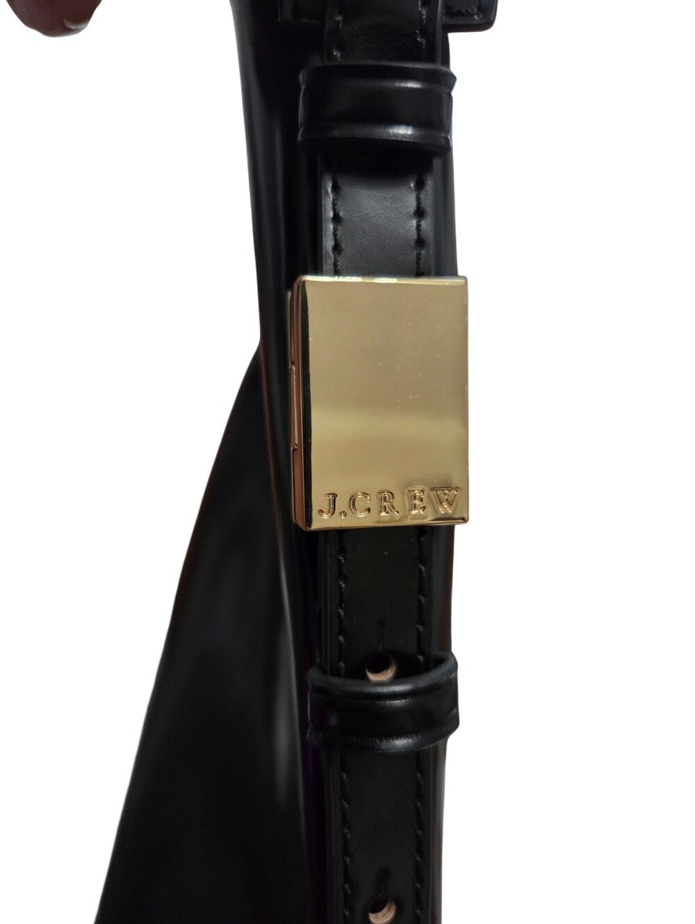 J. Crew EDIE BUCKET BAG Black Leather Tote - Picture 4 of 9